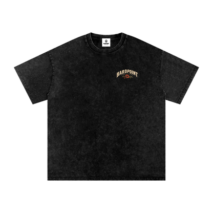 HARDPOINT Knife & Flowers Snow-Washed Oversized Tee