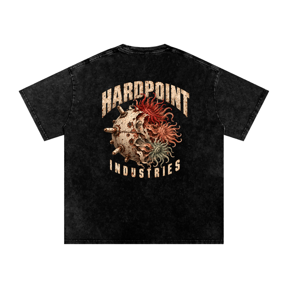 HARDPOINT Tentacle Shell Snow-Washed Oversized Tee