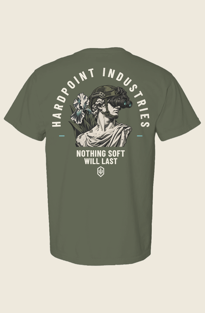 HARDPOINT NVG David Heavyweight Tee — back graphic, Hemp