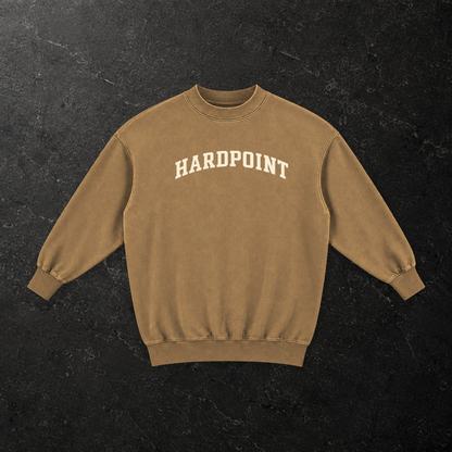 HARDPOINT After Dark Women’s Washed Pullover Dress — front, Khaki — styled product mockup