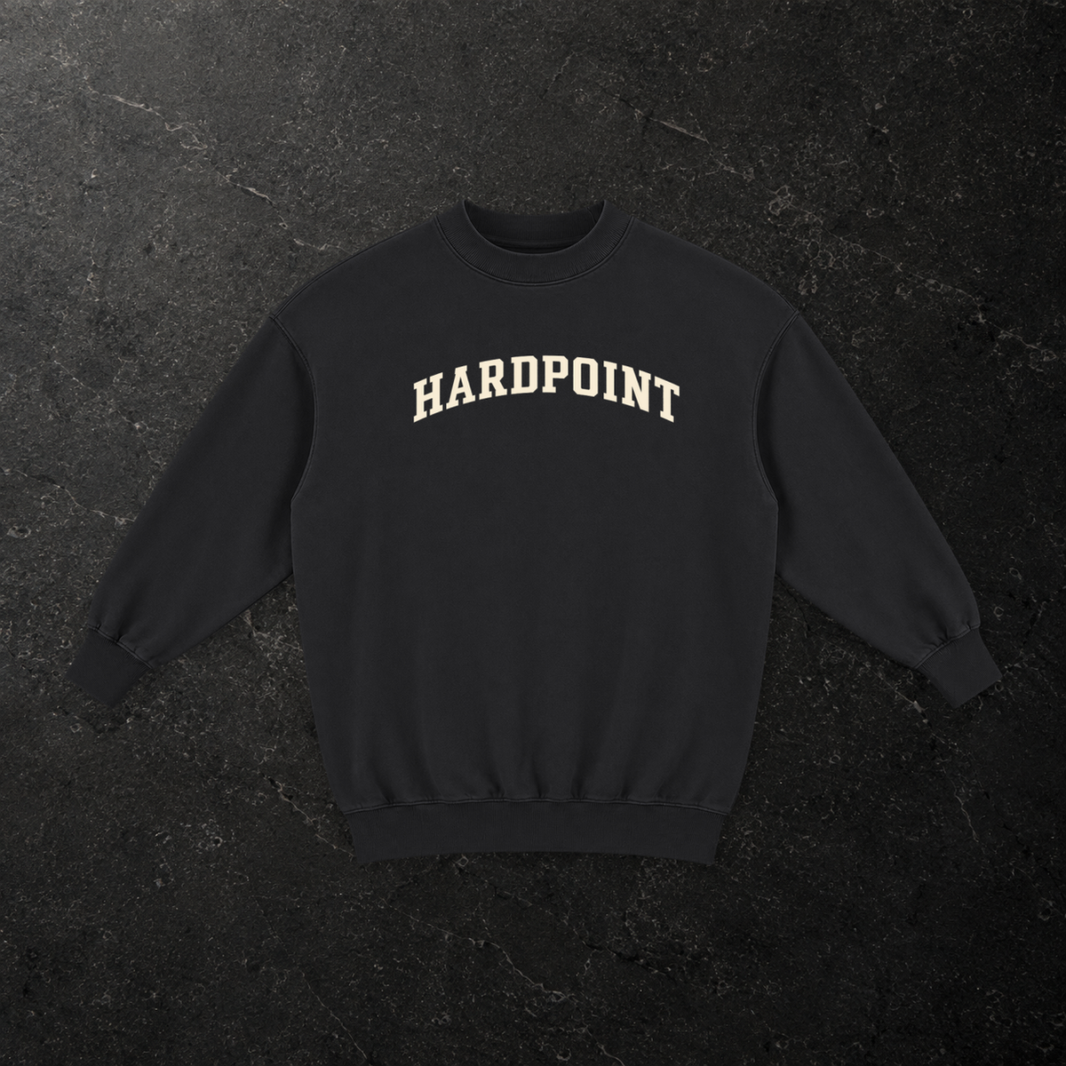 HARDPOINT After Dark Women’s Washed Pullover Dress — front, Black — styled product mockup