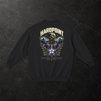HARDPOINT After Dark Women’s Washed Pullover Dress — back, Black — styled product mockup