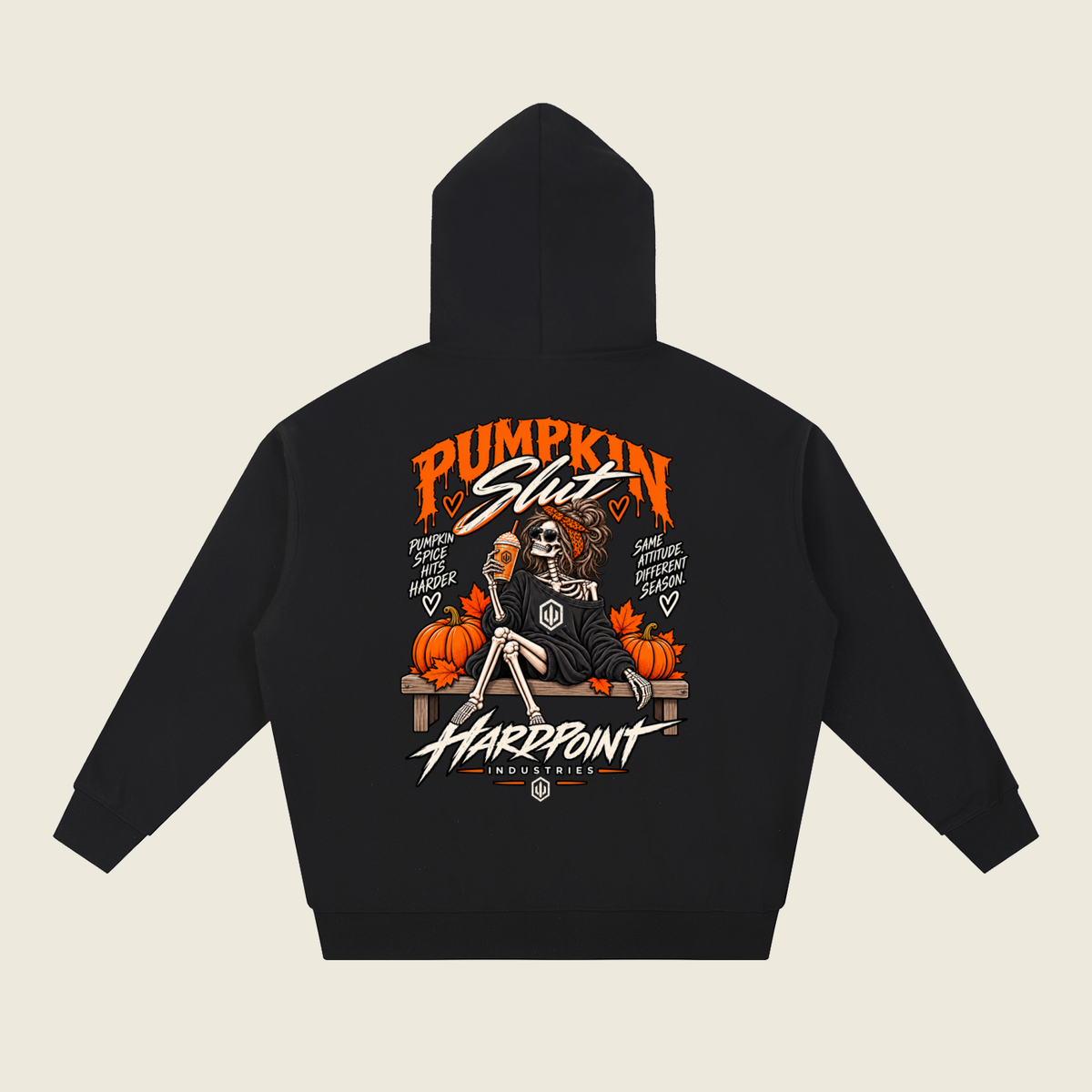 HARDPOINT Pumpkin Slut Skeleton Heavyweight Hoodie
