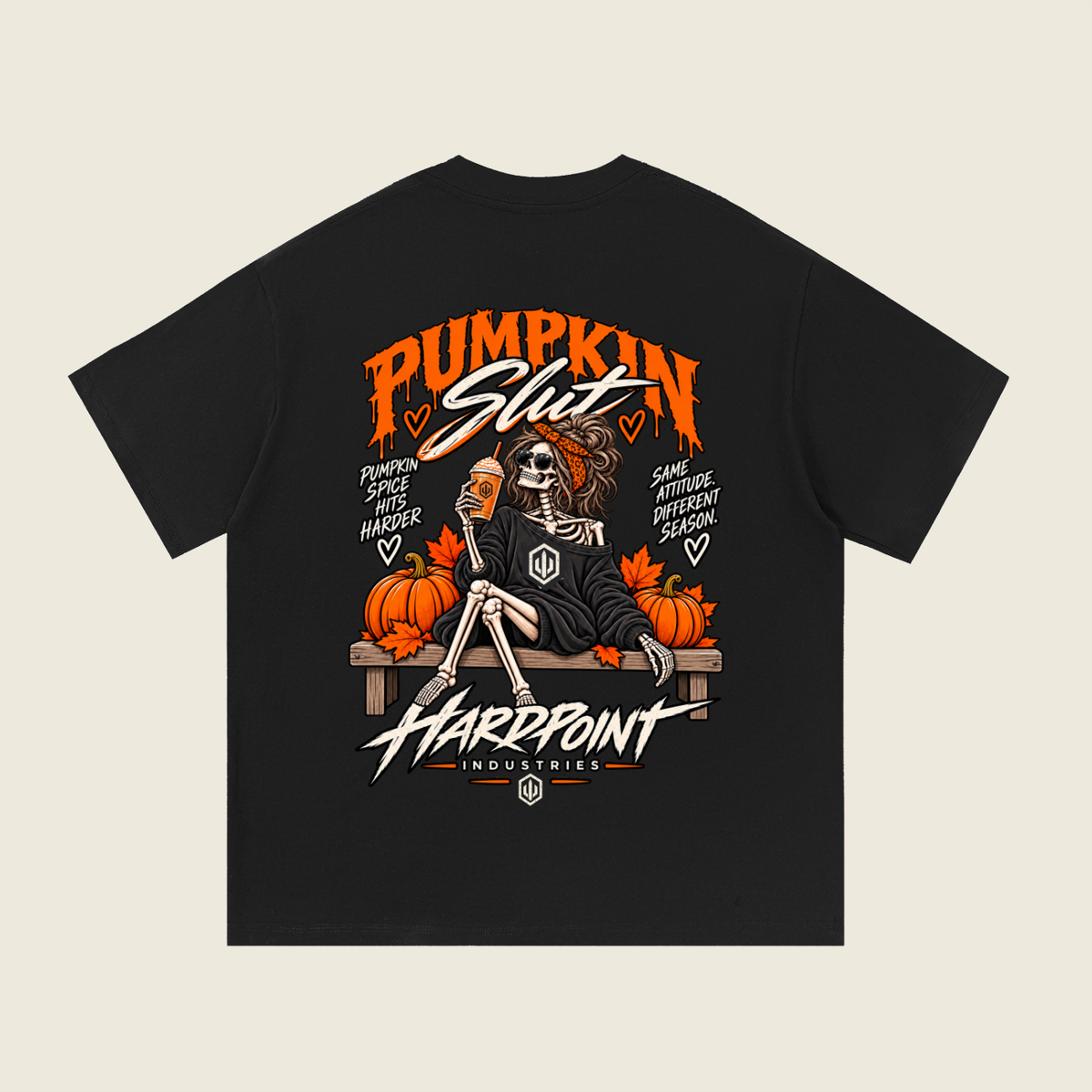 HARDPOINT Pumpkin Slut Skeleton Tee