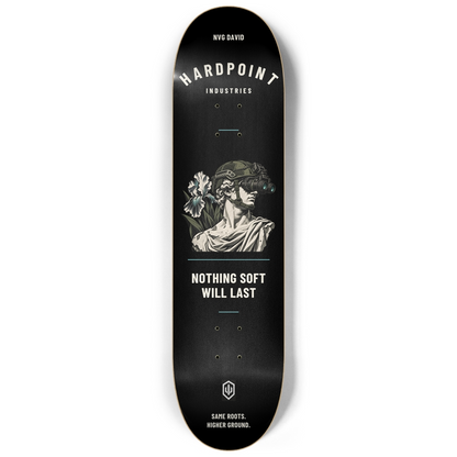 HARDPOINT NVG David 8.25-inch skateboard deck — original printed underside artwork